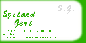 szilard geri business card
